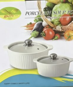 Happy Rain Porcelain Soup Pot Set