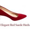 Elegant Red Suede Heels