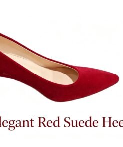 Elegant Red Suede Heels