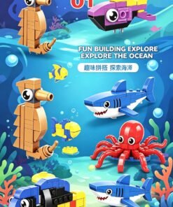 HLJW Deep Sea Exploration 8-in-1 Building Block Set