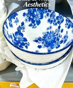 Blue & White Floral Bowl-20cm