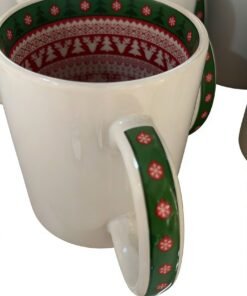 Premium Christmas Themed Ceramic Mug with "Feliz Natal" Surprise Print