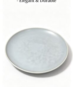 Light Gray Reactive Glaze Ceramic Plate-26cm