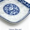 Blue & White Floral Square Plate-30cm