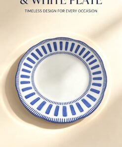 Blue Stripe Ceramic Plate -25.5cm