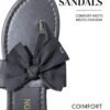 Black Bow Flip-Flops