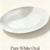 Pure White Oval Serving Plate -30cm