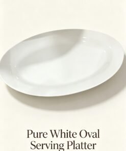 Pure White Oval Serving Plate -30cm