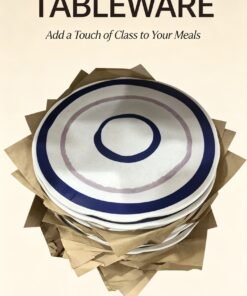 Hand-Painted Blue & Lilac Ring Plate -25cm