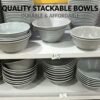 Grey Melamine Bowls & Plates