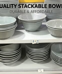 Grey Melamine Bowls & Plates