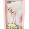 Pink Cartoon Cat Earphones
