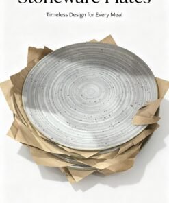 Gray Speckled Swirl Dinner Plate -26cm