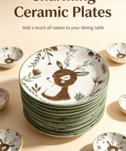 Cute Deer Forest Plate-19.5cm