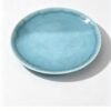 Turquoise Reactive Glaze Ceramic Plate-Extent26