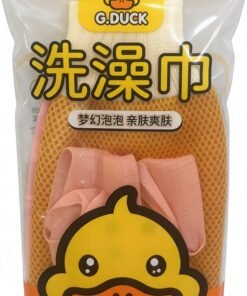G.DUCK Little Yellow Duck Series Exfoliating Bath Gloves - Kids/Adults Skin-Friendly Bubble Bath Towel
