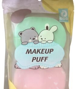 Cute Bear & Rabbit Round Makeup Puff