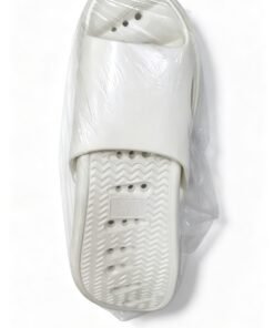 White Drainage Slide Sandals