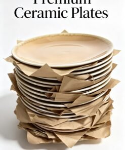 Warm Beige Reactive Glaze Ceramic Plate-Extent26.5