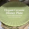 Green Fluted Ceramic Dinner Plate -Extent26