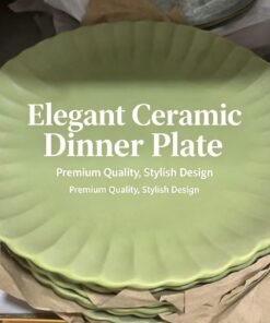 Green Fluted Ceramic Dinner Plate -Extent26