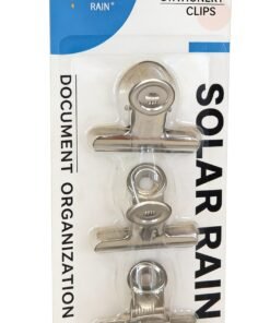 SOLAR RAIN Round Stainless Steel Bulldog Clips