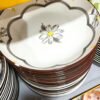 Grey Floral Plate-19cm