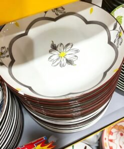Grey Floral Plate-19cm
