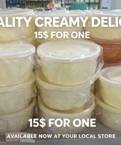 Cream-Colored Lidded Food Bowls