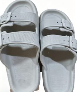 Light Gray Adjustable Slide Sandals
