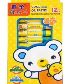 PENG HUA 12-Color Washable Hexagonal Oil Pastels