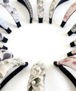 Fresh Floral Pearl Headband - Volume-Boosting Face-Slimming Fabric Hair Hoop