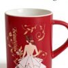 White Gown Ceramic Mug with Lid