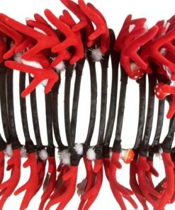 Christmas Plush Reindeer Antler Headband - Cute Festive Hair Accessory for Photos & Parties