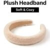 Solid Color Thickened Plush Headband - Versatile Hair Accessory for Face Washing